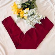 Wine Red Athletic Leggings