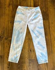 Tie Dye Straight Leg Jeans Blue Women’s Medium