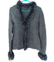 Lafayette 148 Wool and Rabbit Fur Cardigan