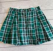 Harry Potter Slytherin Skirt Green Plaid Size Small Button up MD Cosplay.