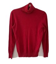 Joseph A Womens Size Small Red Mock Neck Pullover Sweater