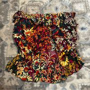 Maeve by Anthropologie tube top flower shirt size medium