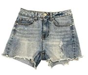 Indigo Rein Women's Jean Shorts Soft Blue Denim Jeans Size 3 Inseam Waist 25