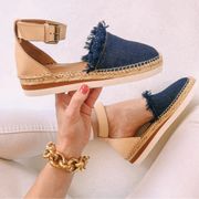 Glyn Flat Espadrille in Denim See By Chloe