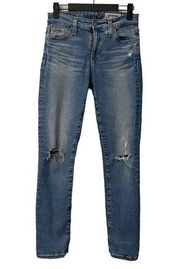 AG Adriano Goldschmied Jeans Size 25 Women's Mari Crop High Rise Slim Straight