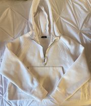 White Half Zip Pullover