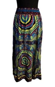 Fly Tomato Neon Multi Color Maxi Skirt