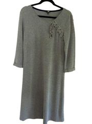 CABLE & Gauge grey midi dress size medium