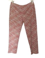 J. McLaughlin Stretch Ankle Womens Pants Size Medium Criss Cross Peach Tan