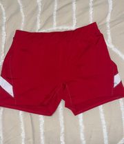 red volleyball spandex