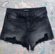 Denim Black Shorts