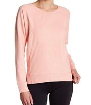 Zella Blush Pink Scoop Neck Sweatshirt w/ Pocket