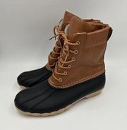 ‎ Duck Boots Womens Size 10 M Brown Fall 3 Sherpa Lined Lace Up Winter