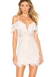 Revolve white lace dress