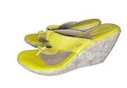 B.O.C  Born Concept Cork Wedge Bright yellow cork wedge Sandal Size 10