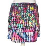 Lucky In Love After Flash Skort Skirt Size Large Scallop Purple Tiered Golf