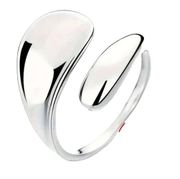 925 Sterling Silver Wrap Ring Chunky Waterdrop