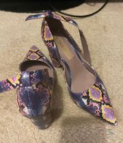 Dillards Deltan Snake Skin Heels