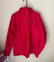 Patagonia Red Lightweight Raincoat Size Small