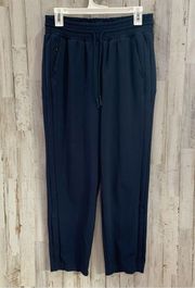 ATHLETA Metropolis Straight Leg Ankle Zip Navy Blue Pants - Size 6