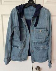 Blue Jean Denim Jacket Women’s Sz M （unique rare）