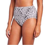 Kona Sol Leopard Print High Waist Full Coverage Bikini Bottom Womens 2X NWT