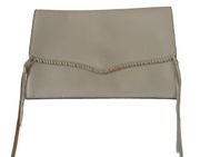 Rebecca Minkoff Solid Leather Clutch whipstitch detail clutch