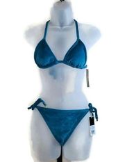 Pacific Blue Velour Two Piece S