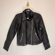 Coffee Shop New York NWT Faux Leather Moto Zip Jacket Size L