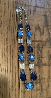 WHBM necklace in blue, EUC