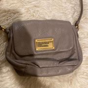 Marc by Marc Jacobs Classic Q Isabelle Gray Mini Crossbody Bag Pebbled Leather