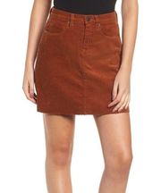 BlankNYC A-Line Denim Corduroy Skirt Mini Brown 27