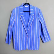 Vintage striped purple and gold blazer Russ toggs inc. made in USA