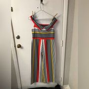 Privy Color-block Capri Jumpsuit Size L