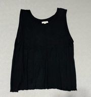 True Religion Sleeveless Tank Top Black Open Back blouse Size XS modal 90s Y2K