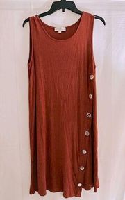 Olive and oak rust colored dress, size medium