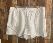 Womens  Tencel Raw Hem Casual Shorts size large