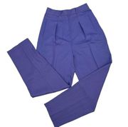 Vintage 80s KGR Nordstrom Periwinkle 100% Rayon Pants High Waist  Pin-Up