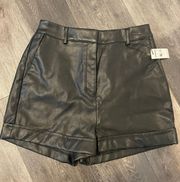 Faux Leather Shorts