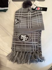 49er scarf and hat set