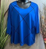 Investments royal blue tunic top size 3X