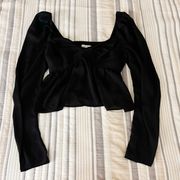 Abercrombie Long Sleeve Peplum Top