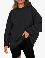 black oversized hoodie