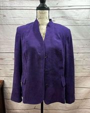 JM Collection size 12 purple jacket