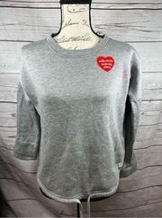 Rae Dunn XS gray new without tag gray pullover sweatshirt - 2335