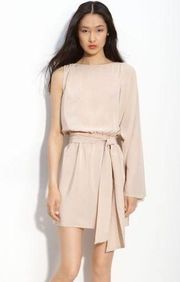 Haute Hippie One Sleeve Silk Dress