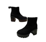 Wild Pair Margoeef Lug Sole Boots Black Size 8.5 M Retro Casual Minimalist Cute