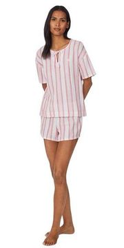LAUREN RALPH LAUREN Women's 2-Pc. Cotton Boxer Pajamas Set XL