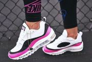 Nike Air Max 98 White Black China Rose Size 9