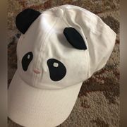 Forever 21 Panda Hat white and black baseball cap